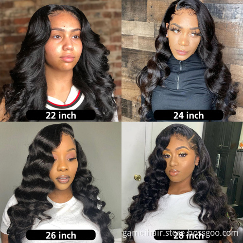 Wholesale Brazilian Virgin Human Hair 12a Hd Full Lace Front Wig Cheap Transparent Gluueless Lace Frontal Wig For Women